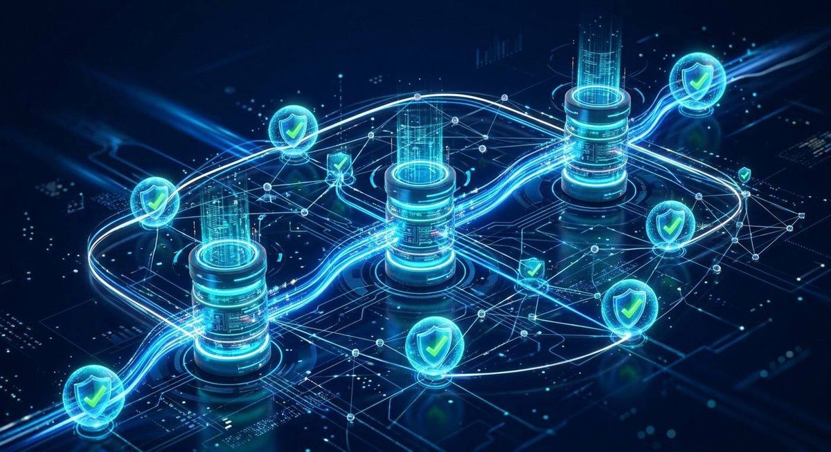 Verified B2B database nodes with security shields